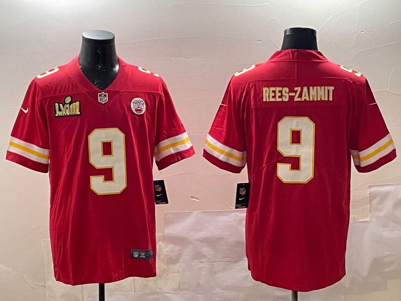 Men Kansas City Chiefs 9 Rees-Zammit Red Second generations 2025 Nike Limited NFL Jersey style 3